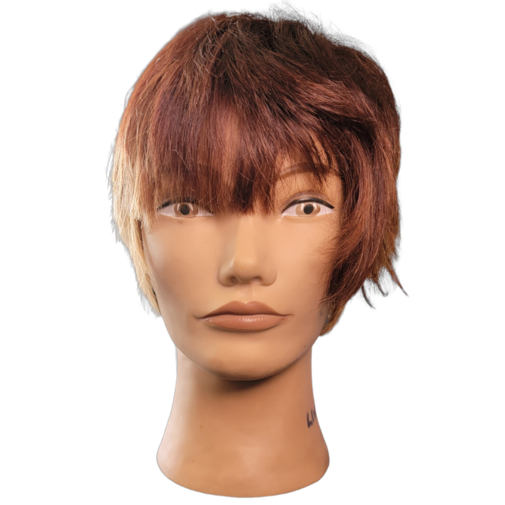 Mannequin Head Hairdressing Cosmetology 100% Human Hair Practice Training Doll
